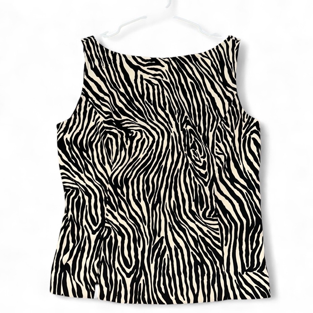 Zebra Print Sleeveless Top